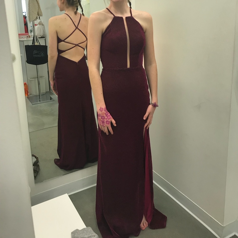 La Femme sparkly prom dress, size 2 - Picture 2 of 5